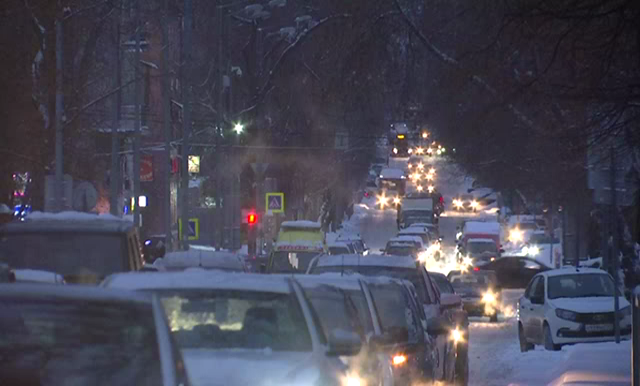 Пермь встала в 9-балльных пробках